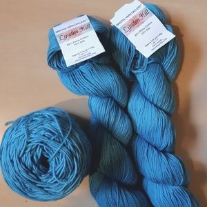 Briston Yarn Gallery: 3 Turquoise Lyndon Hill Pima Cotton Silk Yarn Skeins